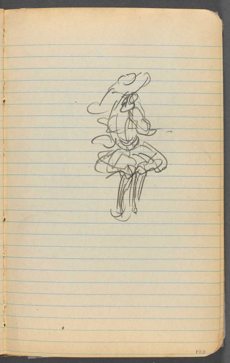 Skizzenbuch, Seite 123: Weibliche Figur von Maurice Prendergast