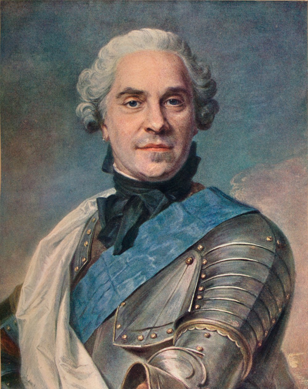 Marschall de Saxe, um 1748 von Maurice Quentin de La Tour