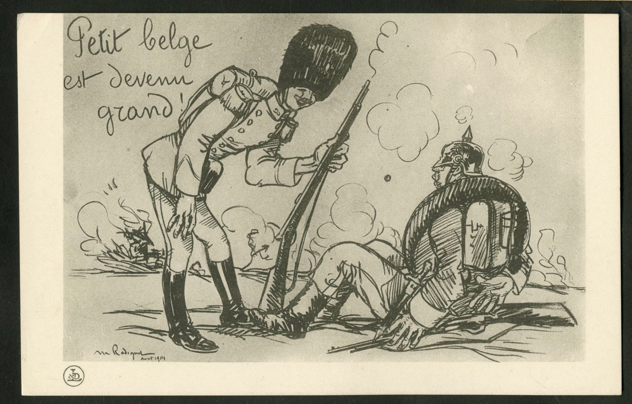 Postkarte, Satirisch in N & B von Maurice Radiguet