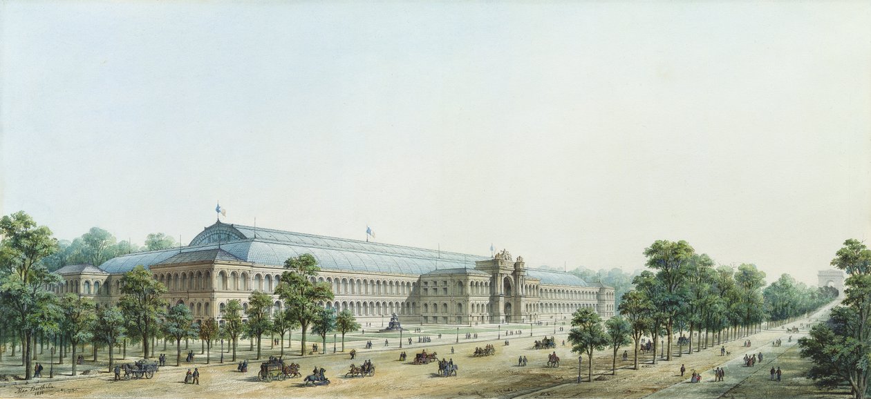 Perspektivische Ansicht des Palais de l