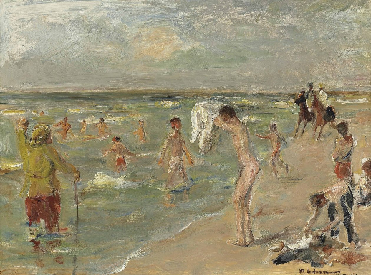 Badende Knaben, Jungen in Zandvoort von Max Liebermann