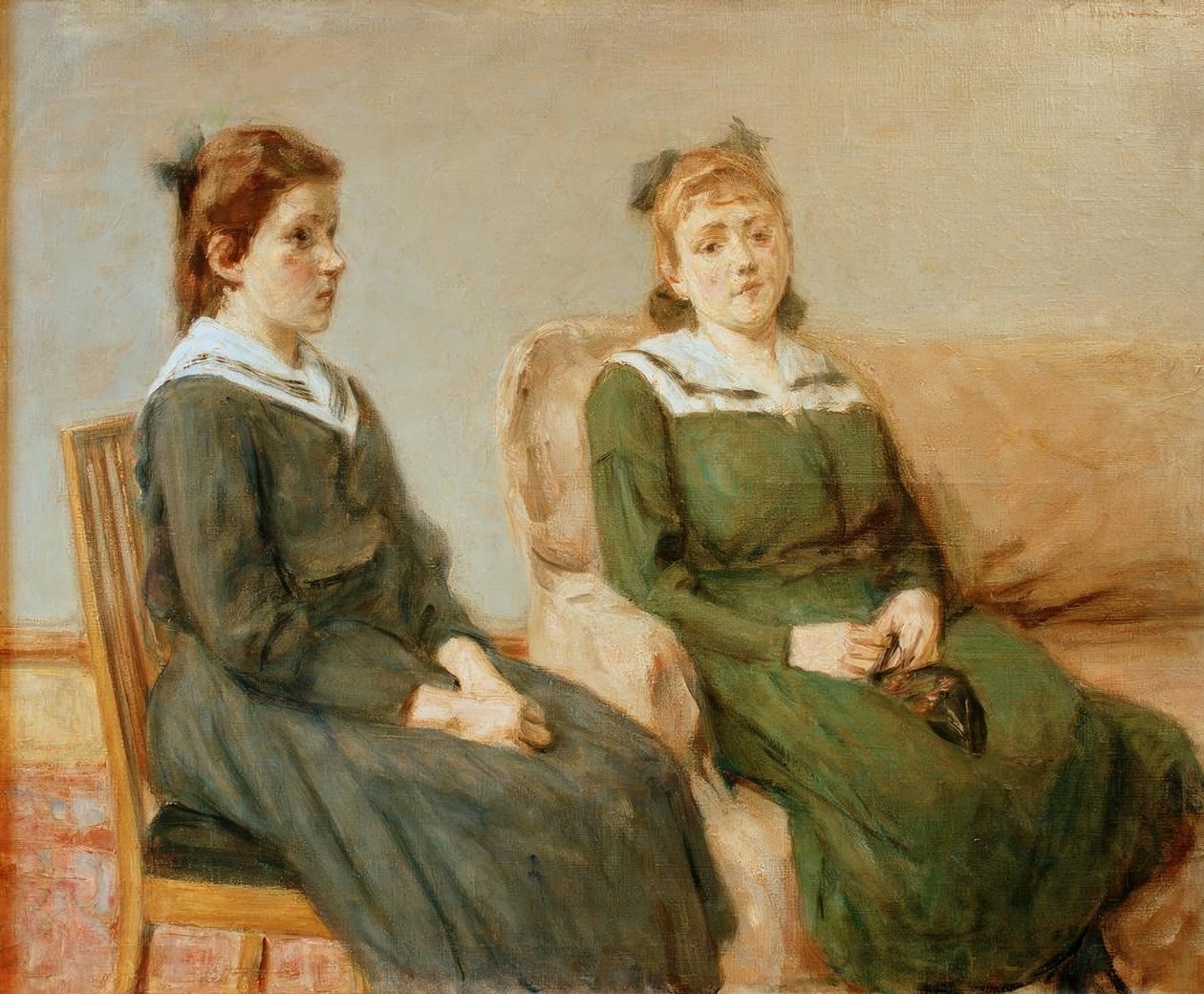 Bildnis der Töchter Leder von Max Liebermann