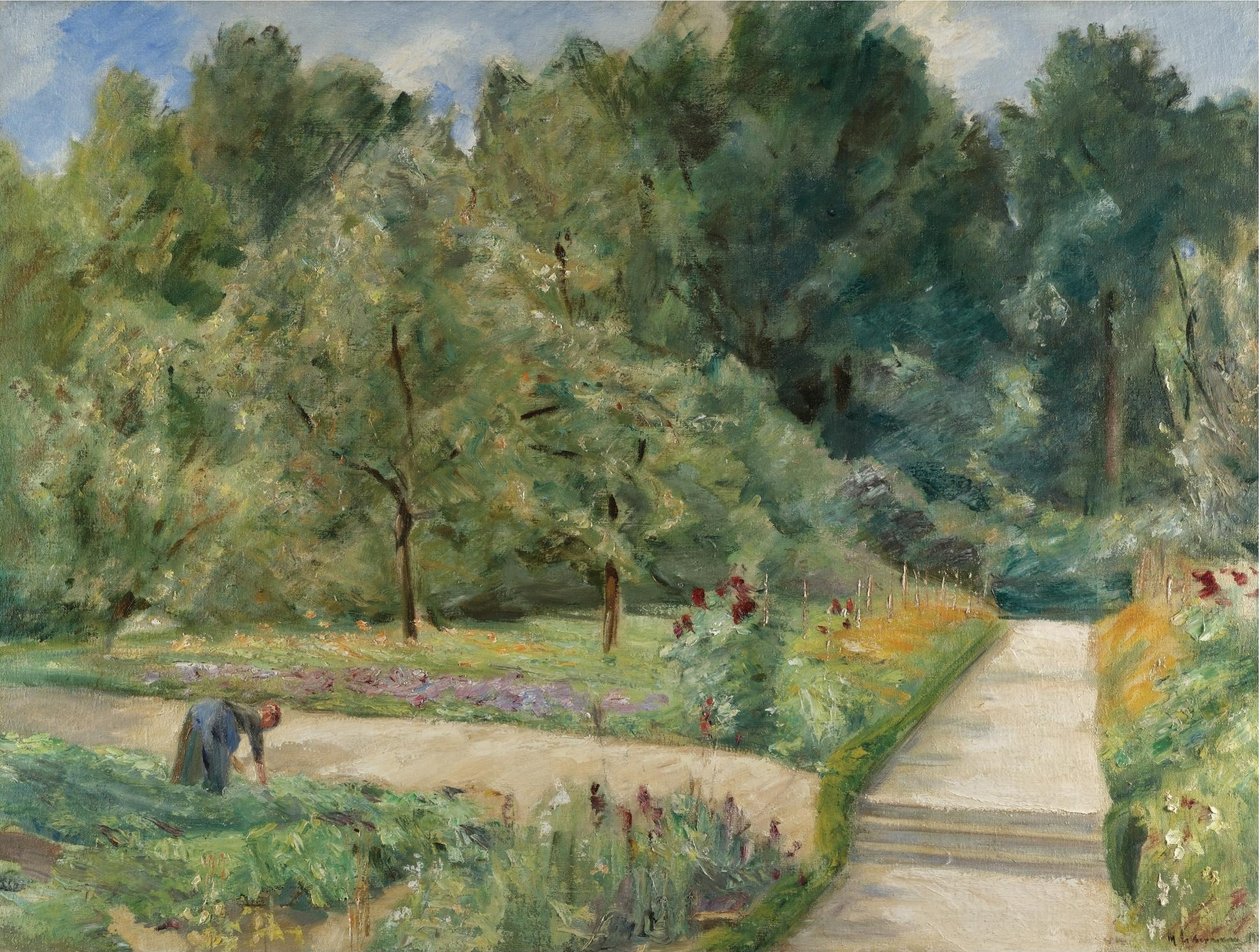 Der Nutzgarten in Wannsee nach Westen von Max Liebermann