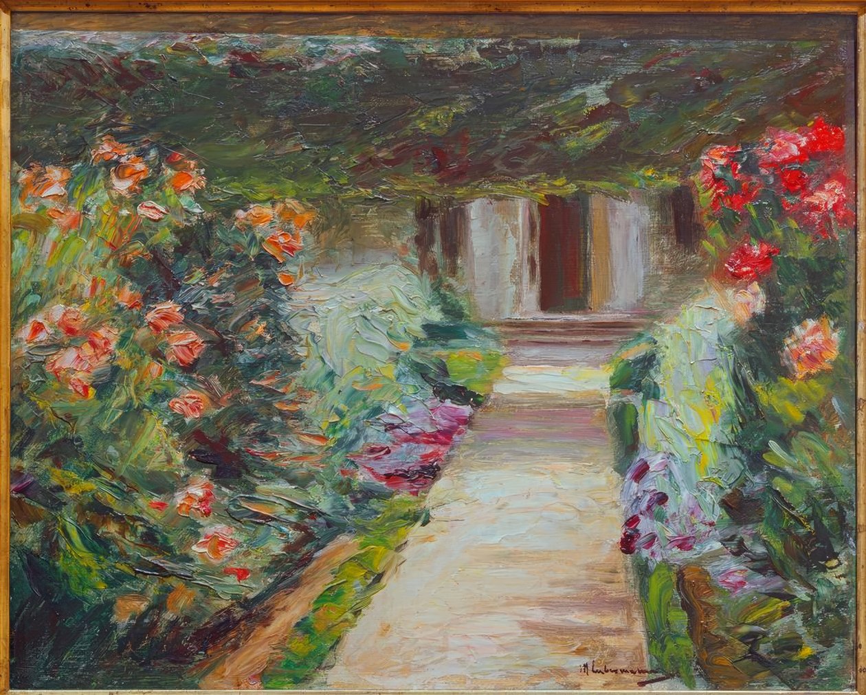 Der Nutzgarten nach Nordosten – Blumenstauden von Max Liebermann