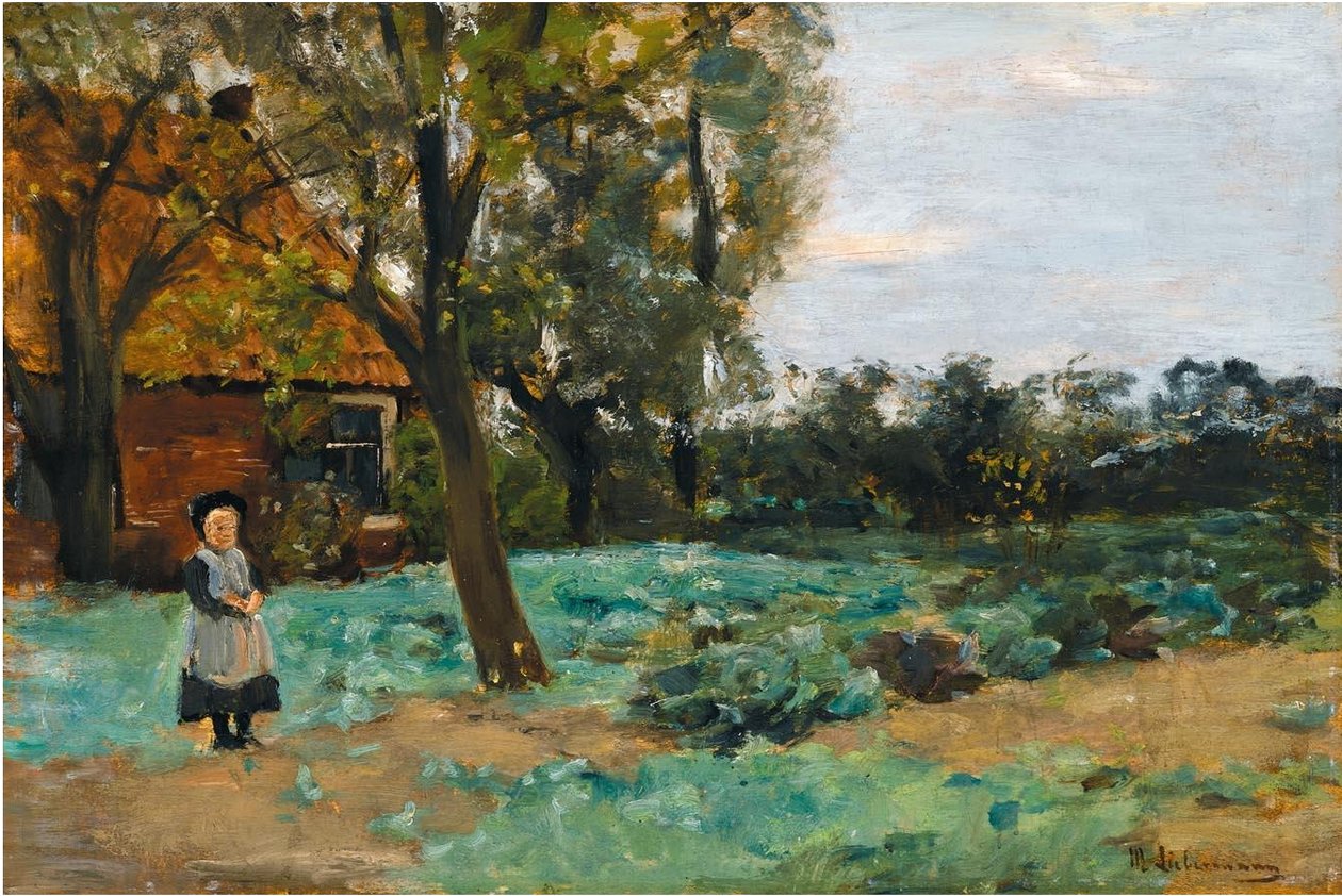 Holländisches Bauernhaus mit Kind von Max Liebermann