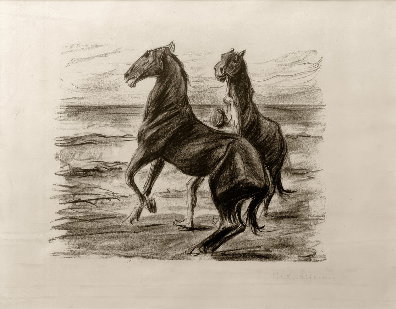 M. Liebermann, Steigende Pferde von Max Liebermann