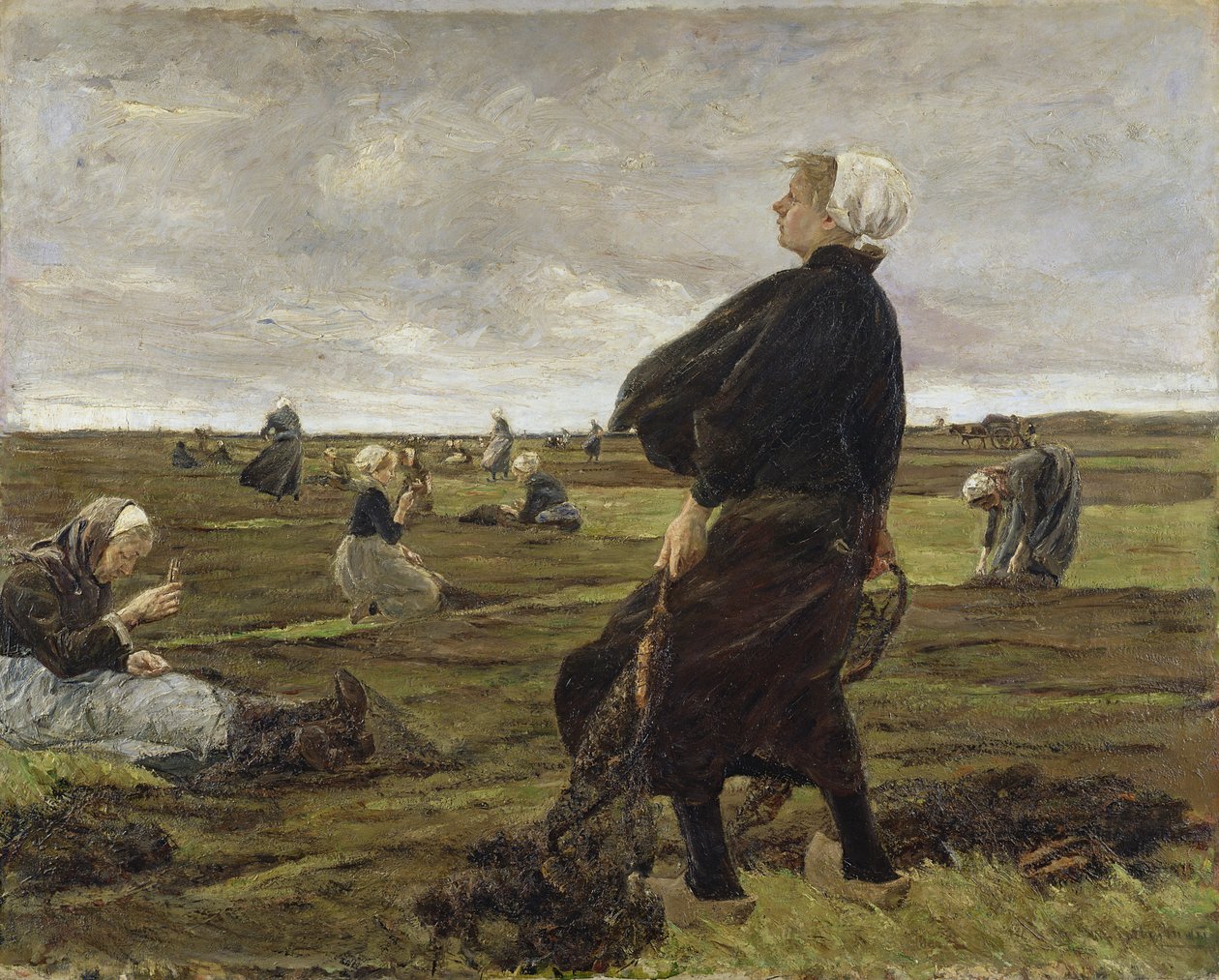 Netze reparieren, 1889 von Max Liebermann