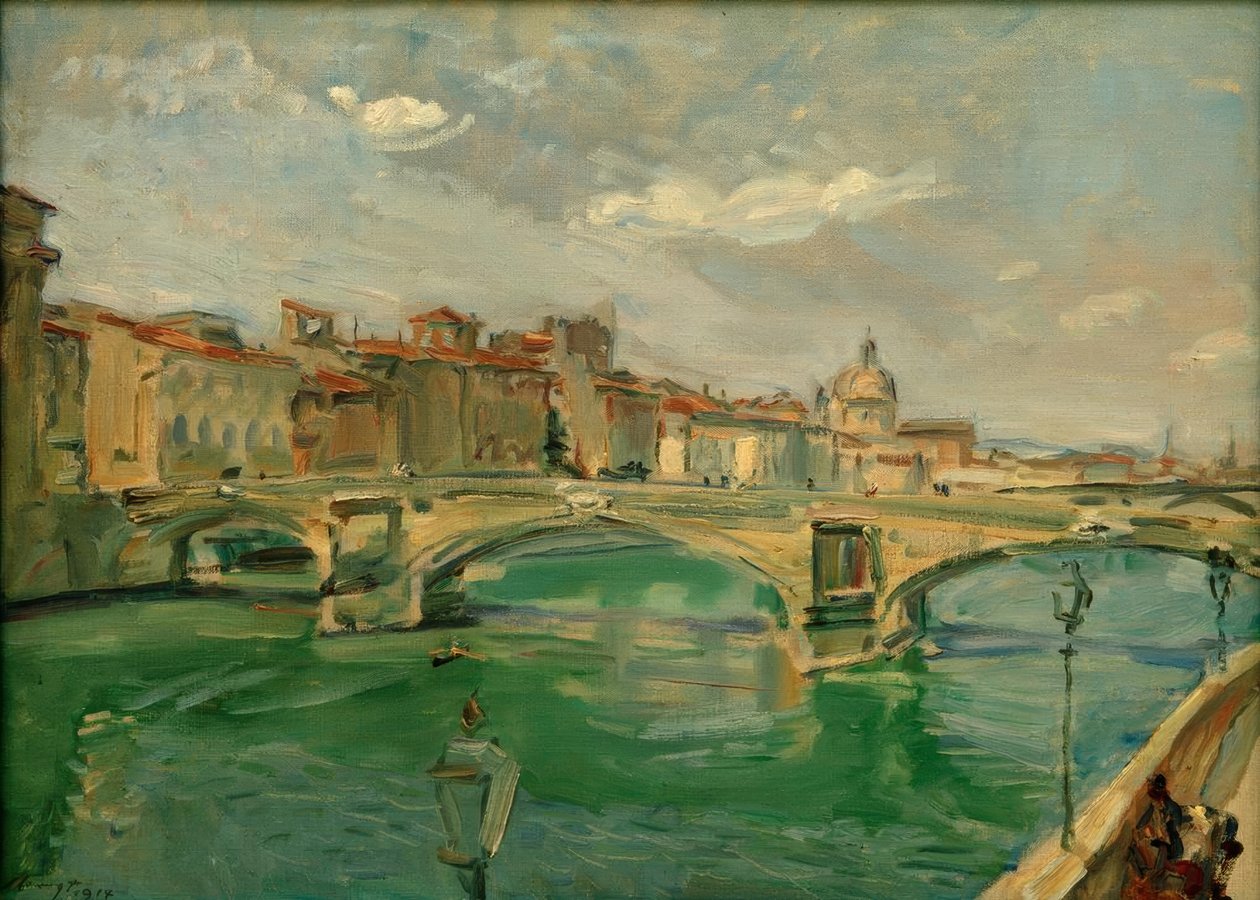 Brücke in Florenz (Ponte Della Trinità) von Max Slevogt