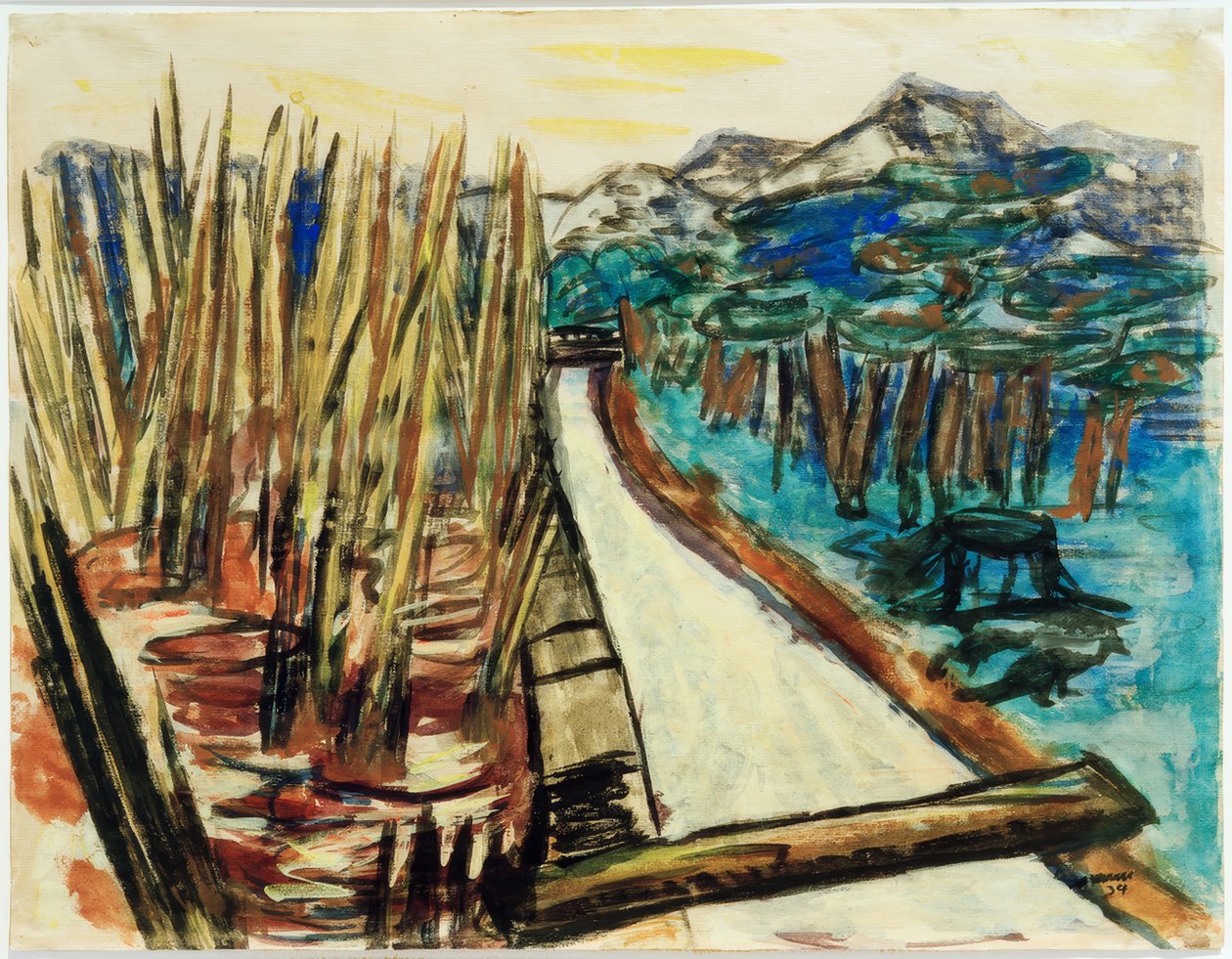 Abendlandschaft (Ohlstadt) von Max Beckmann