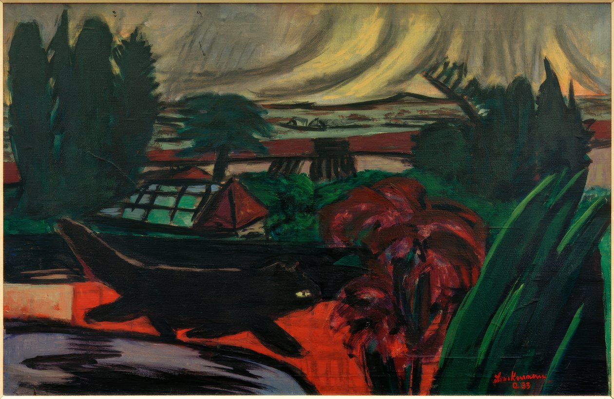 Abendlicher Garten im Gewitter von Max Beckmann