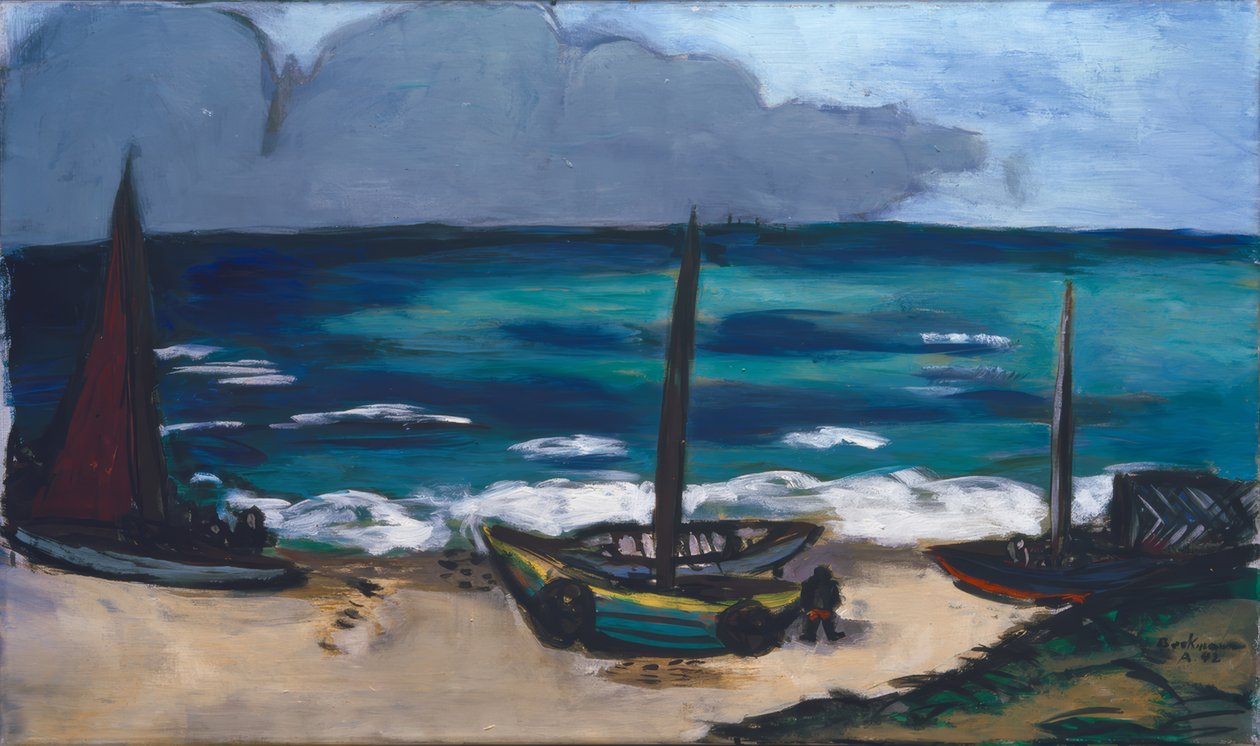 Aufziehendes Gewitter am Meer von Max Beckmann