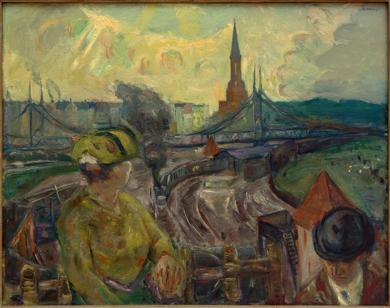 Blick auf den Bahnhof Gesundbrunnen von Max Beckmann