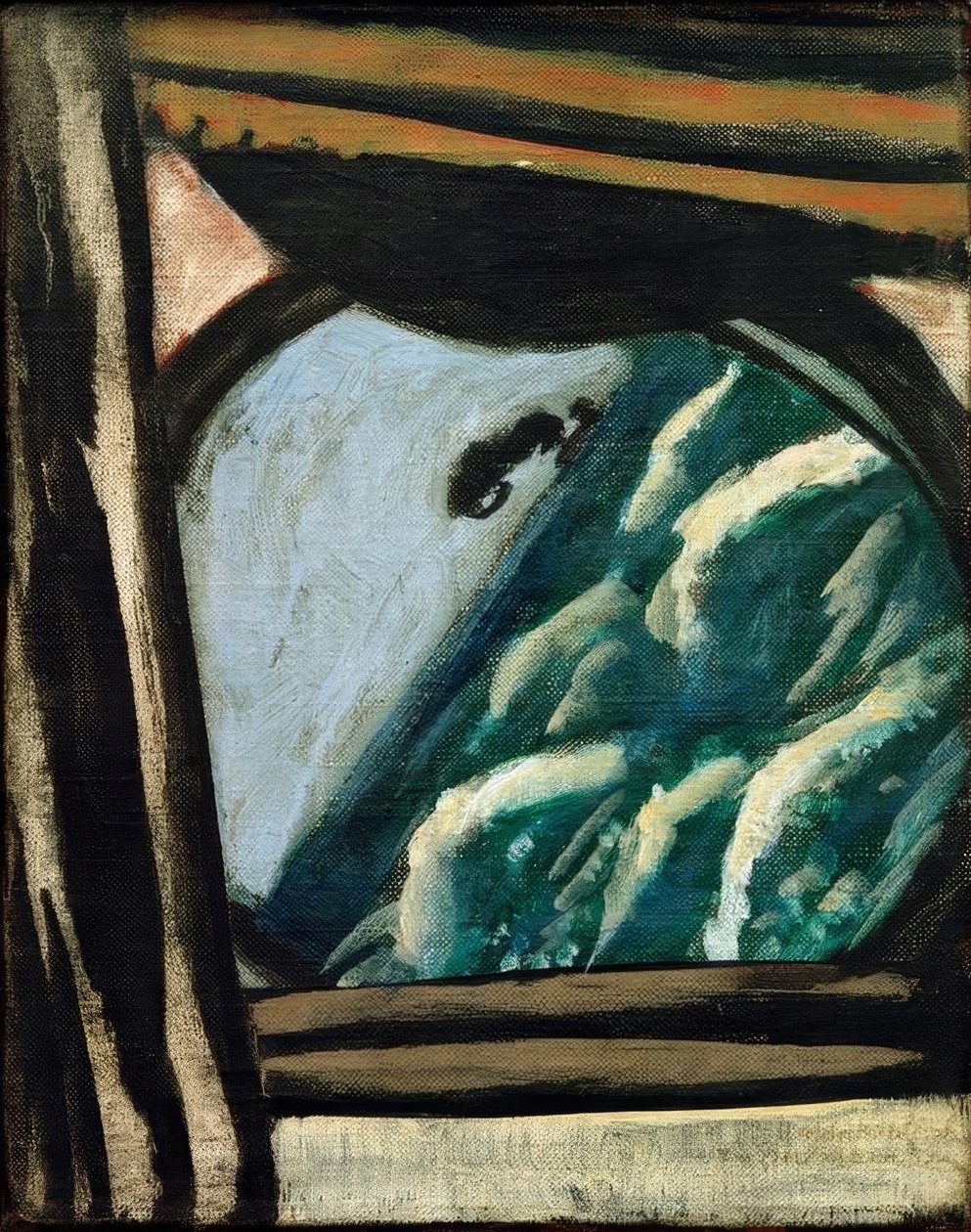 Blick aus der Schiffsluke von Max Beckmann