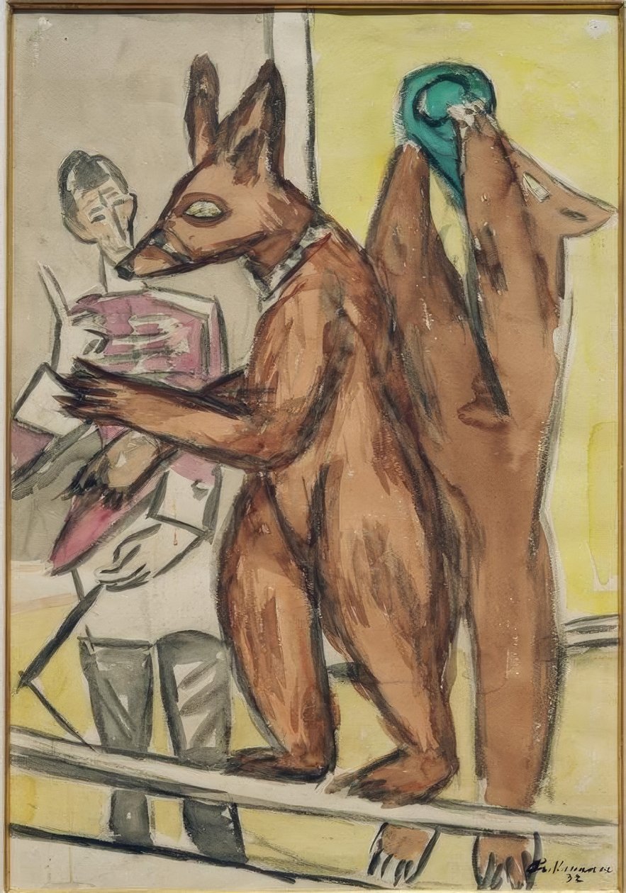 Dressierte Bären von Max Beckmann