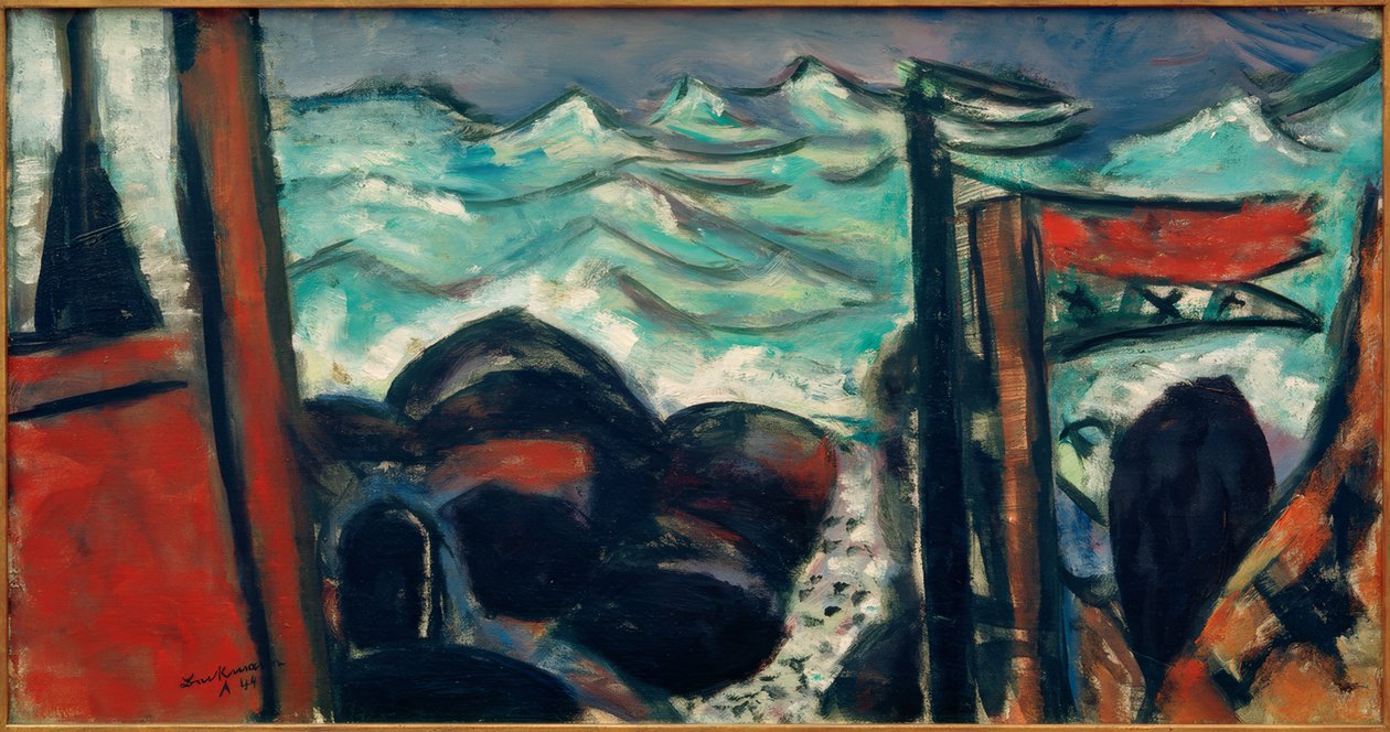 Kleines stürmisches Meer von Max Beckmann