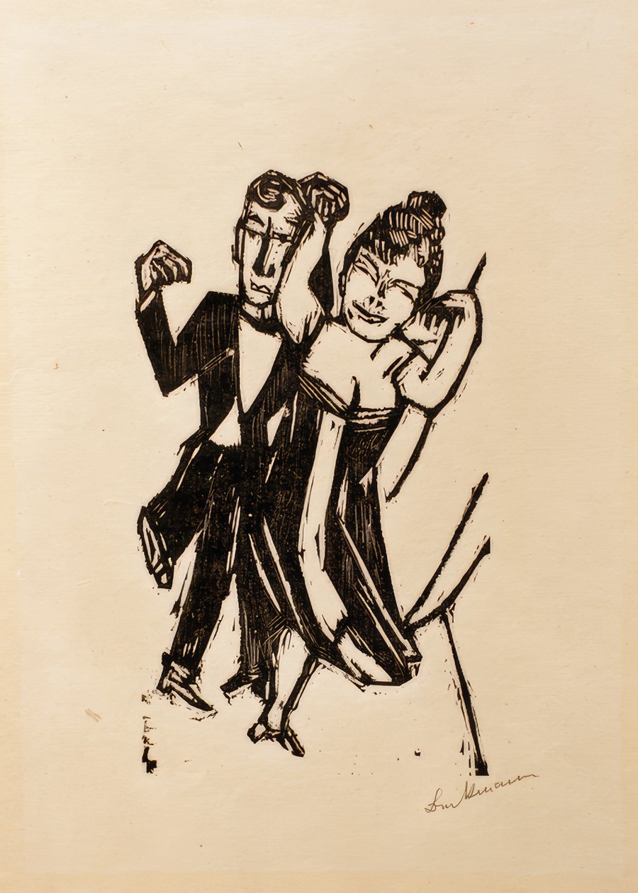 Kleines tanzendes Paar von Max Beckmann