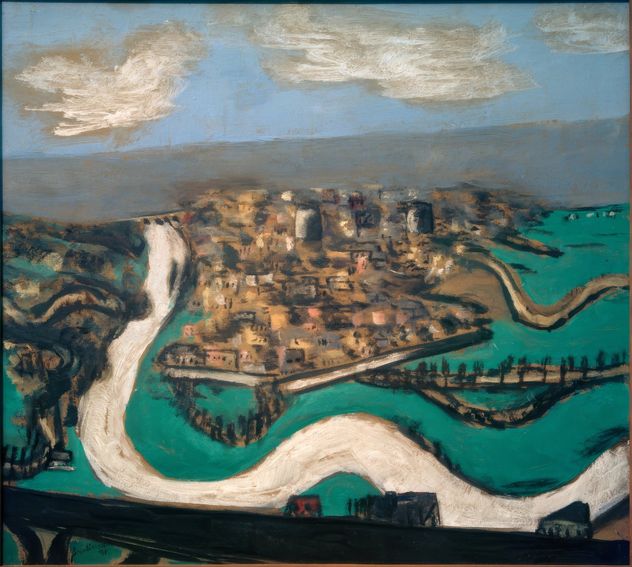 Landschaft bei Saint-Germain von Max Beckmann