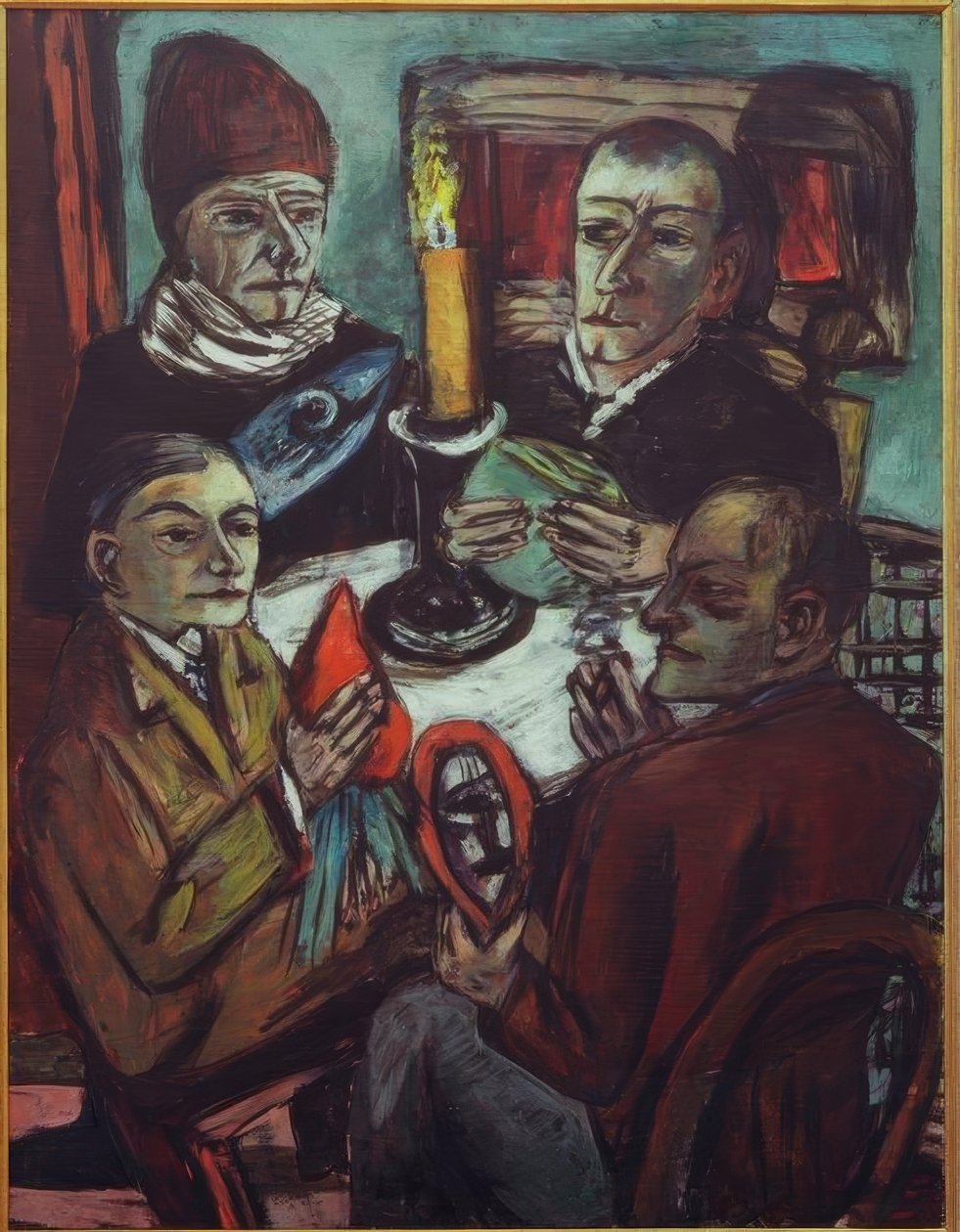 Die Künstler mit Gemüse von Max Beckmann