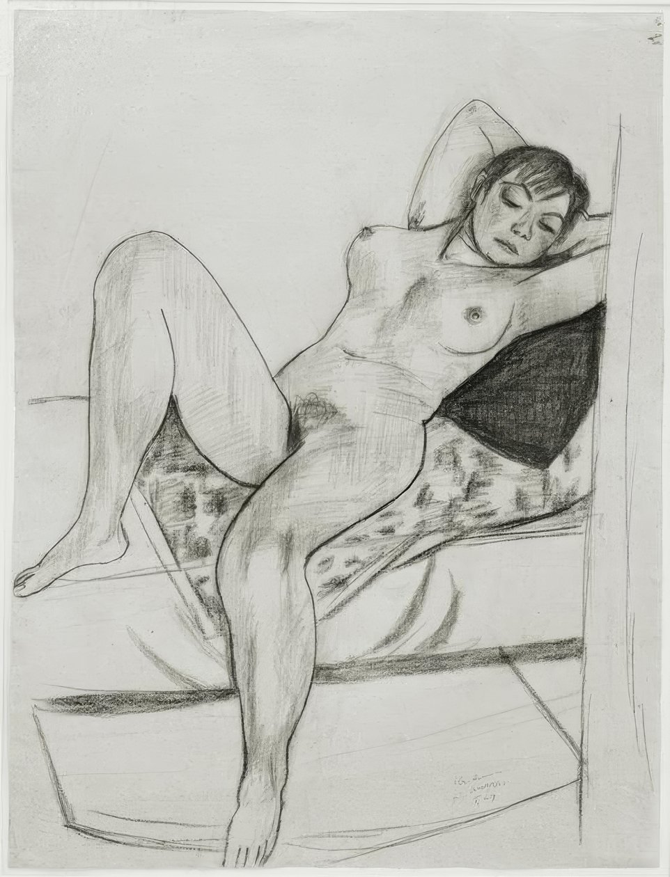 Liegender weiblicher Akt von Max Beckmann