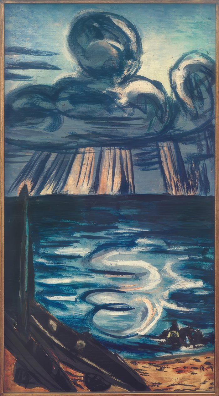 Meer mit großer Wolke von Max Beckmann