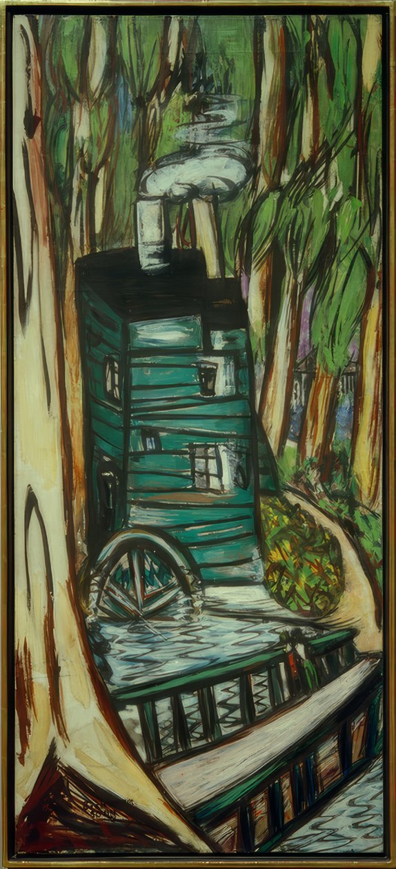 Mühle im Eukalyptuswald (Mills College) von Max Beckmann