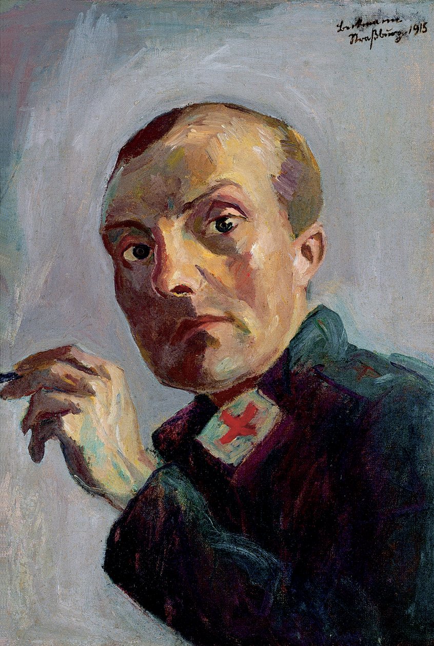 Selbstporträt als männliche Krankenschwester von Max Beckmann