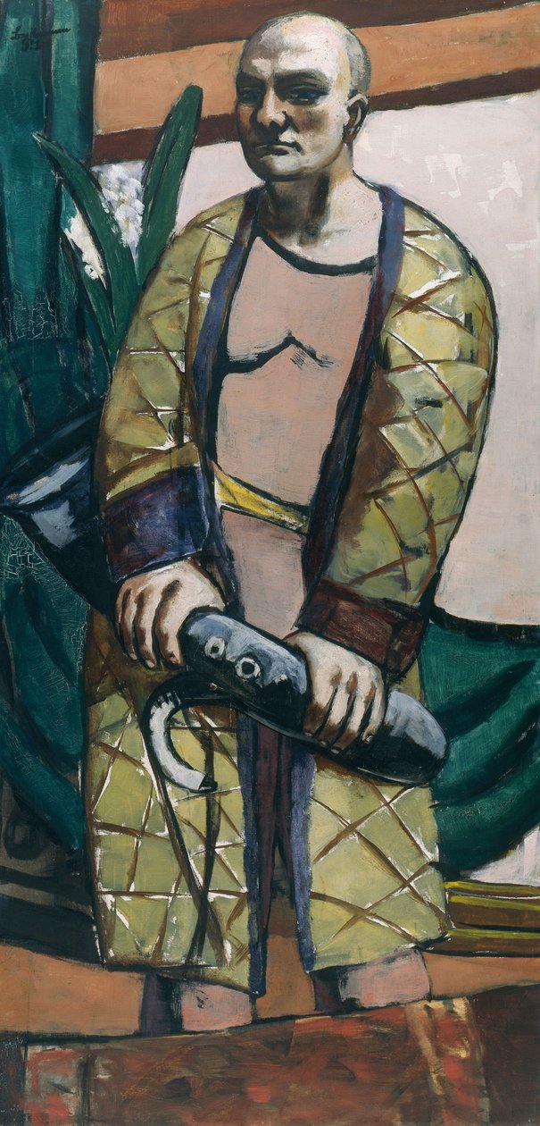 Selbstporträt mit Saxophon von Max Beckmann