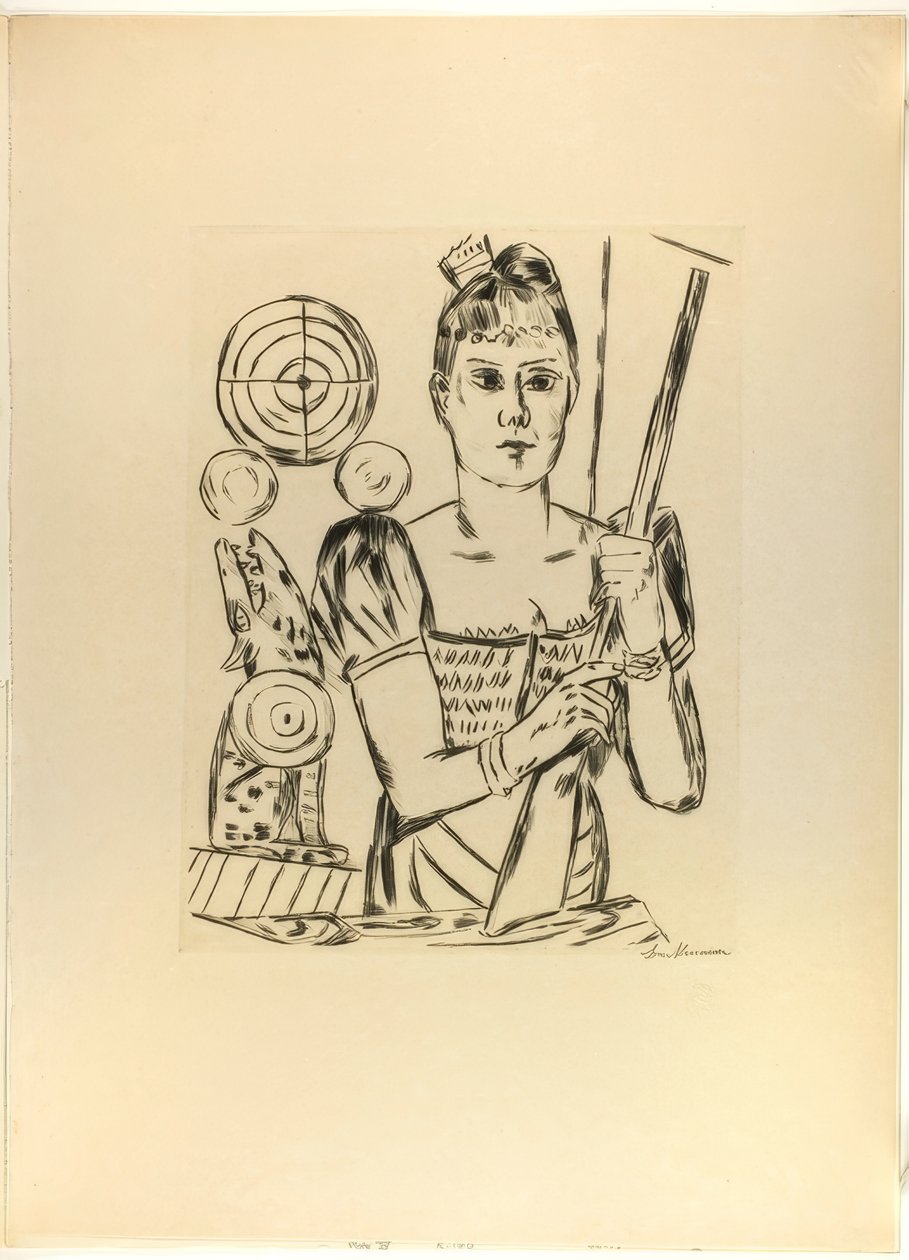 Schießbude, Platte vier aus Jahrmarkt von Max Beckmann
