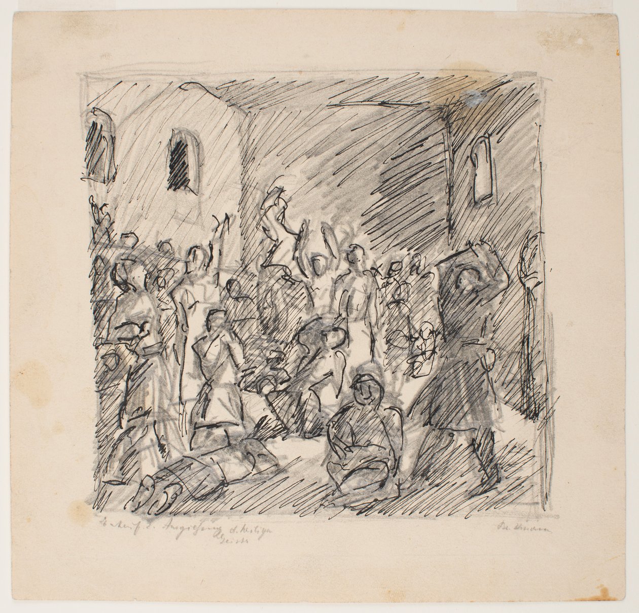 Skizze für den Empfang des Heiligen Geistes von Max Beckmann