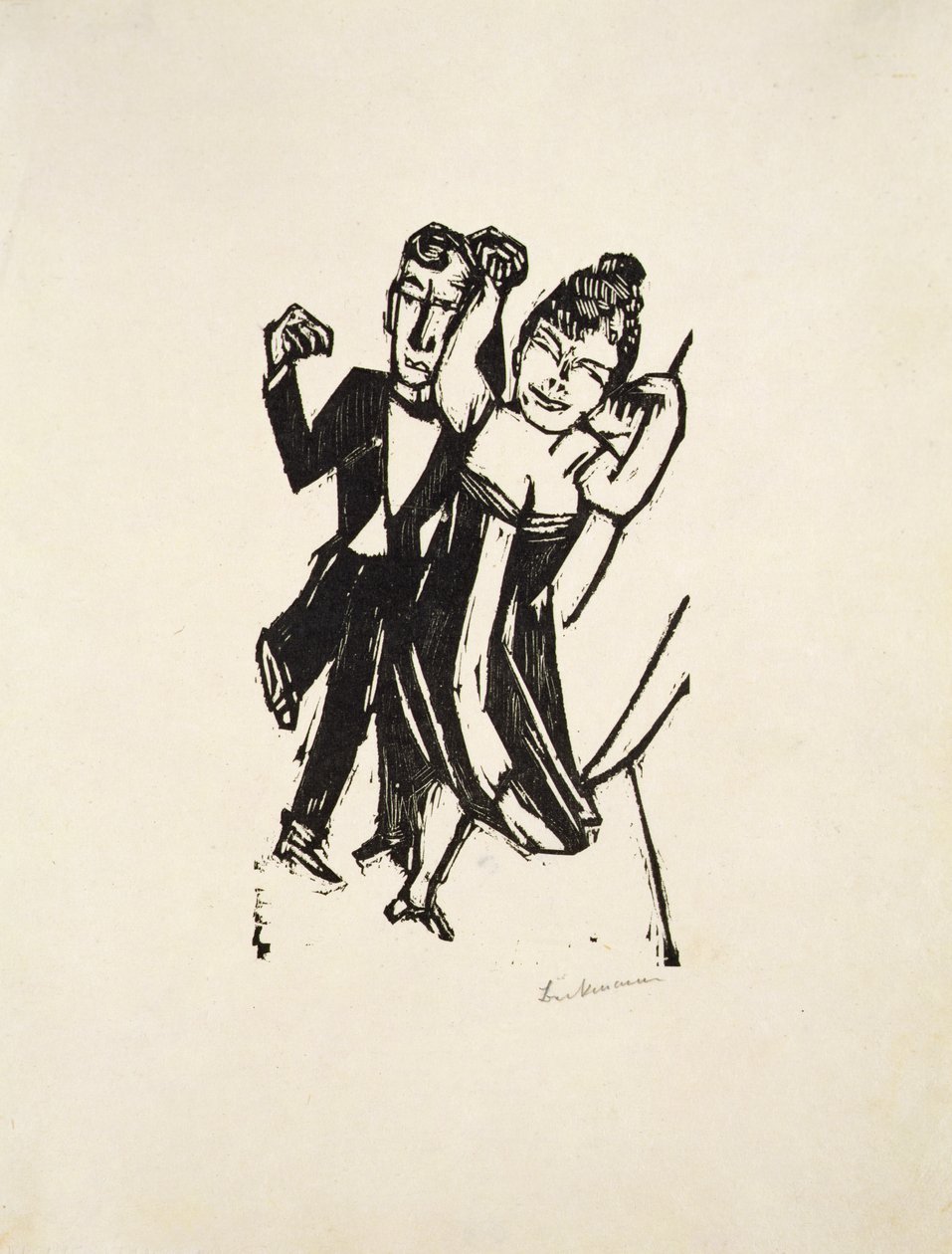 Kleines tanzendes Paar von Max Beckmann