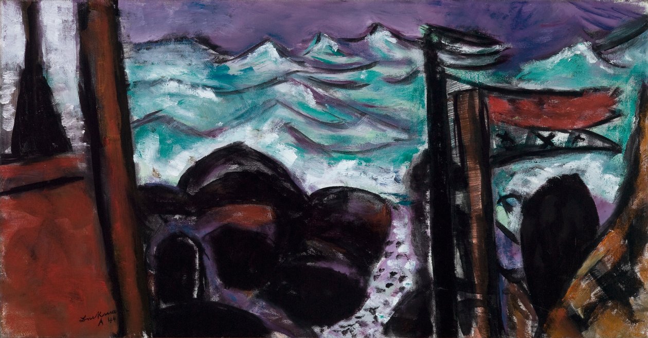 Kleine stürmische See von Max Beckmann