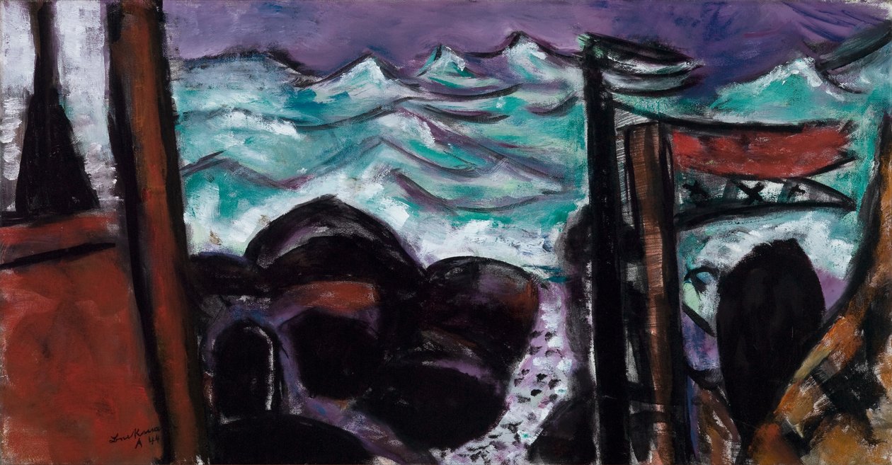 Kleines stürmisches Meer von Max Beckmann