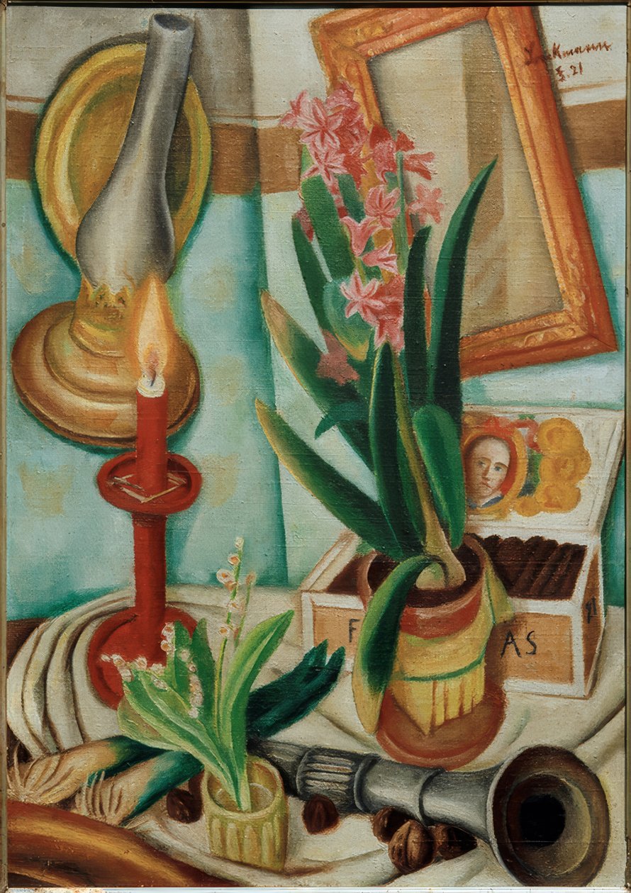 Stilleben mit brennender Kerze von Max Beckmann