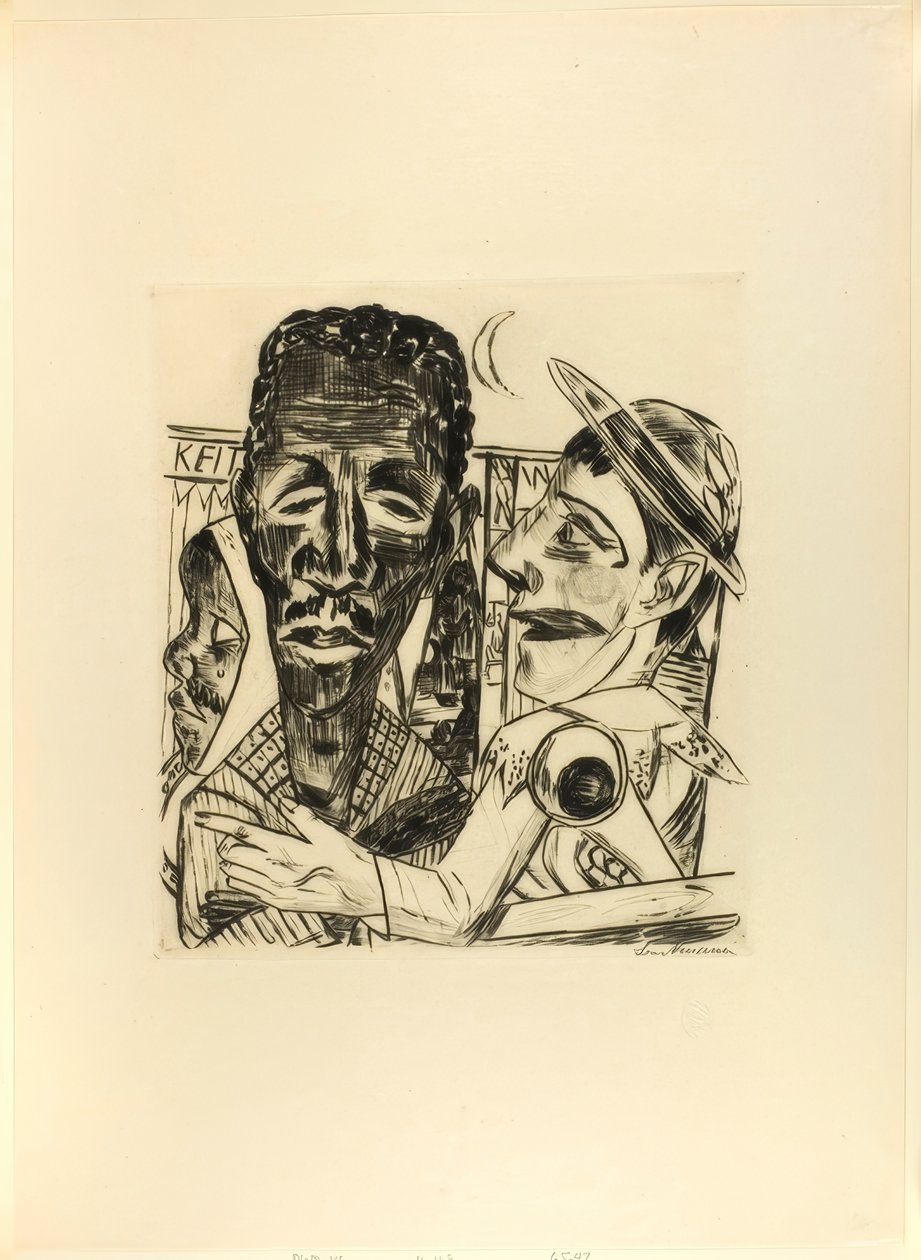Der Neger, Platte sechs aus Jahrmarkt von Max Beckmann