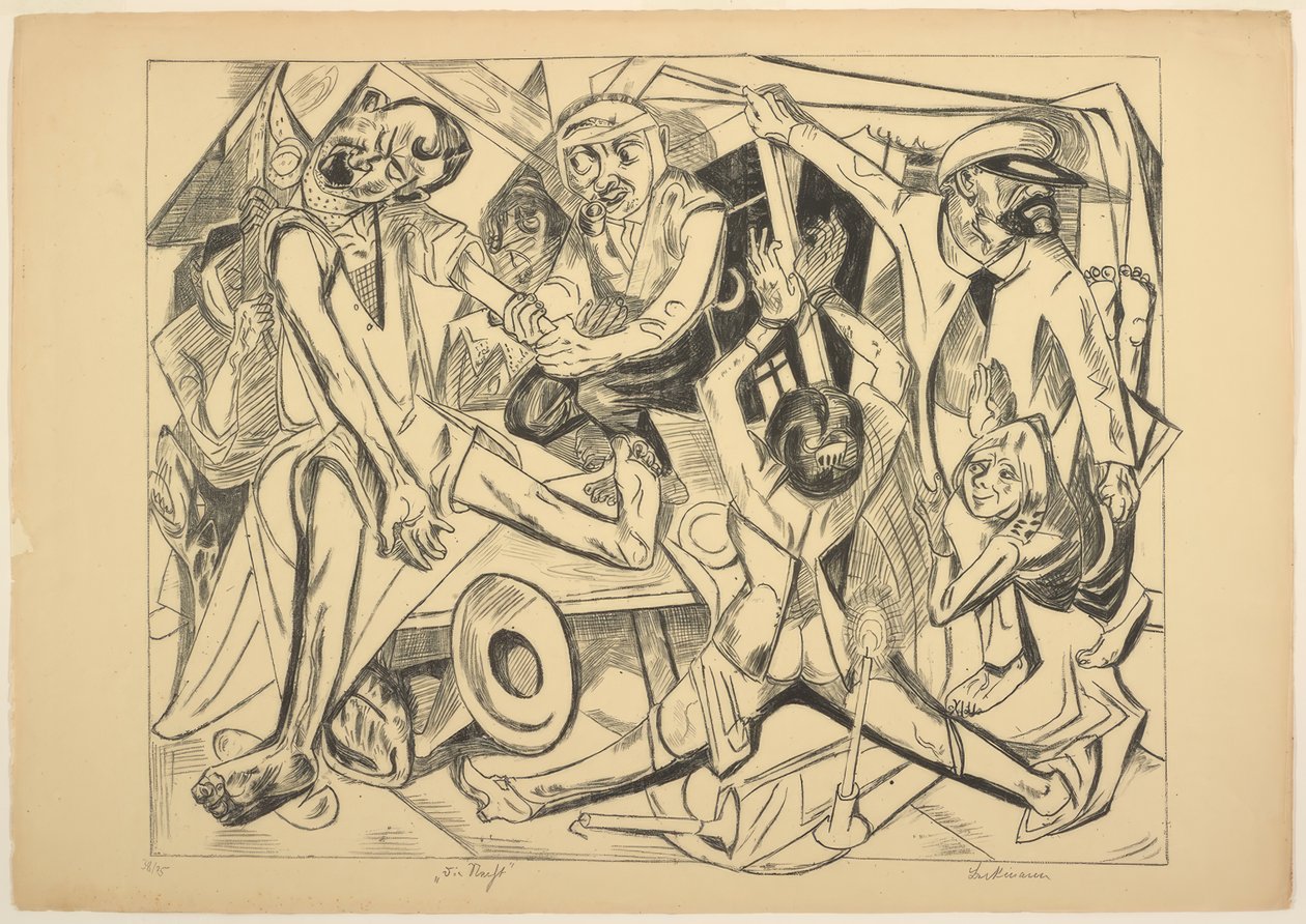 Die Nacht, Platte sieben aus Die Hölle von Max Beckmann