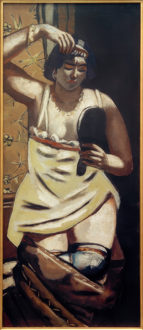 Zigeunerin, Akt mit Spiegel von Max Beckmann