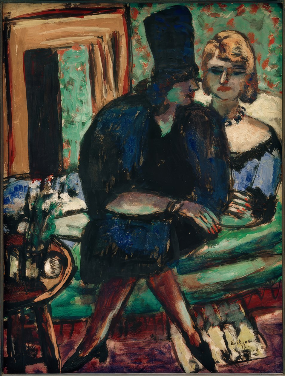 Zwei Frauen auf dem Sofa von Max Beckmann