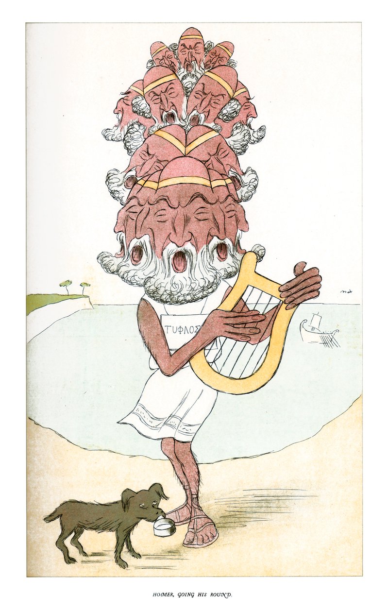 Homer, auf seiner Runde, 1904 von Henry Maximilian Beerbohm