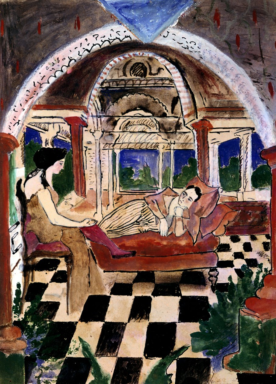 Apollinaire und seine Muse, ca. 1900-1944 von Max Jacob