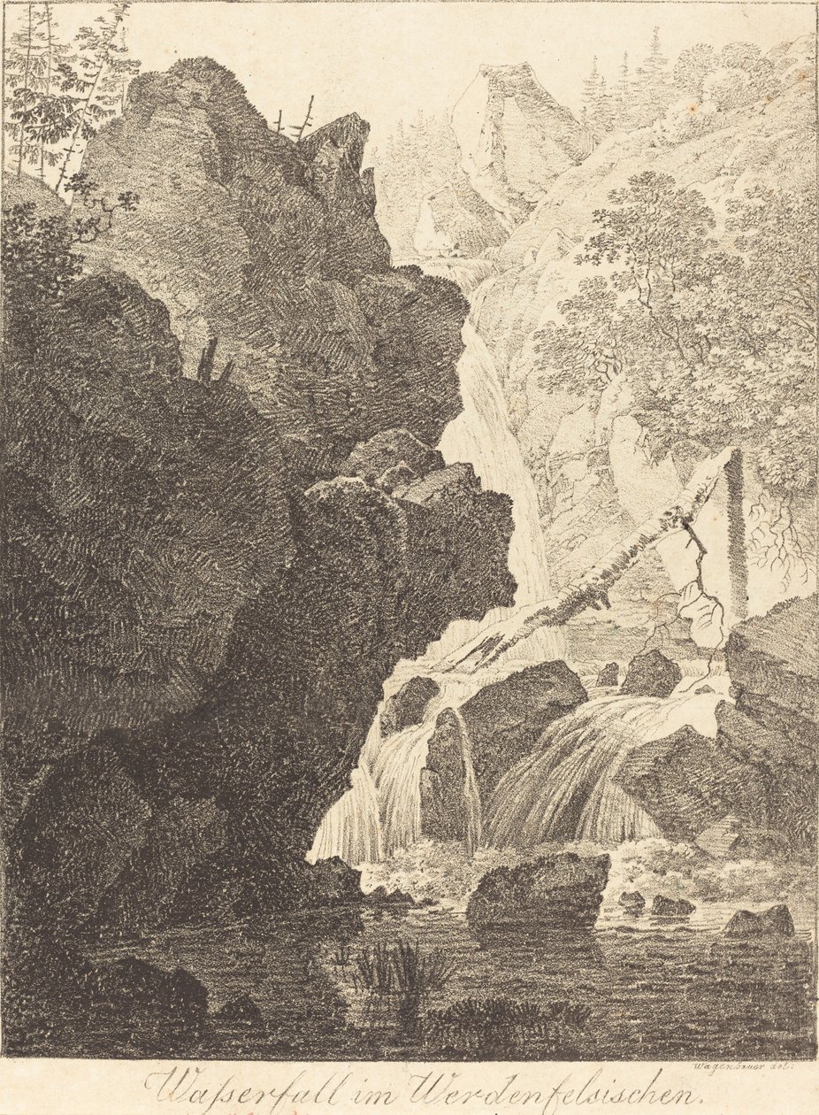 Der Wasserfall von Max Joseph Wagenbauer