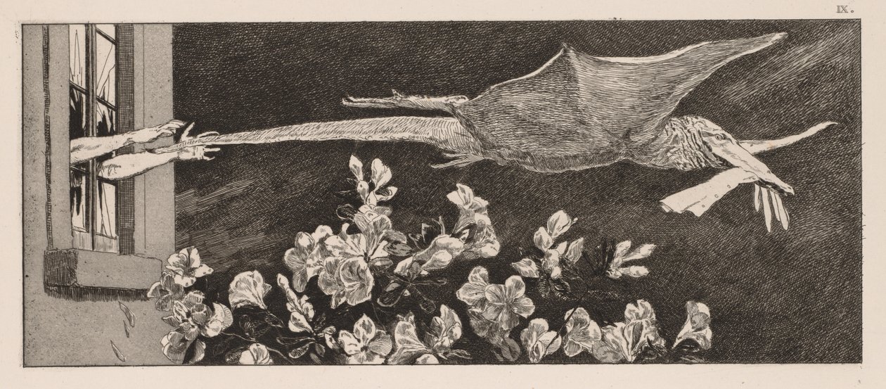 Ein Handschuh: Die Entführung, 1880 von Max Klinger