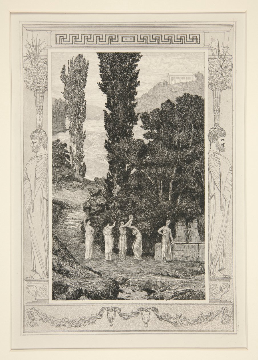 Klassische Figuren (Psyche Wandert) von Max Klinger