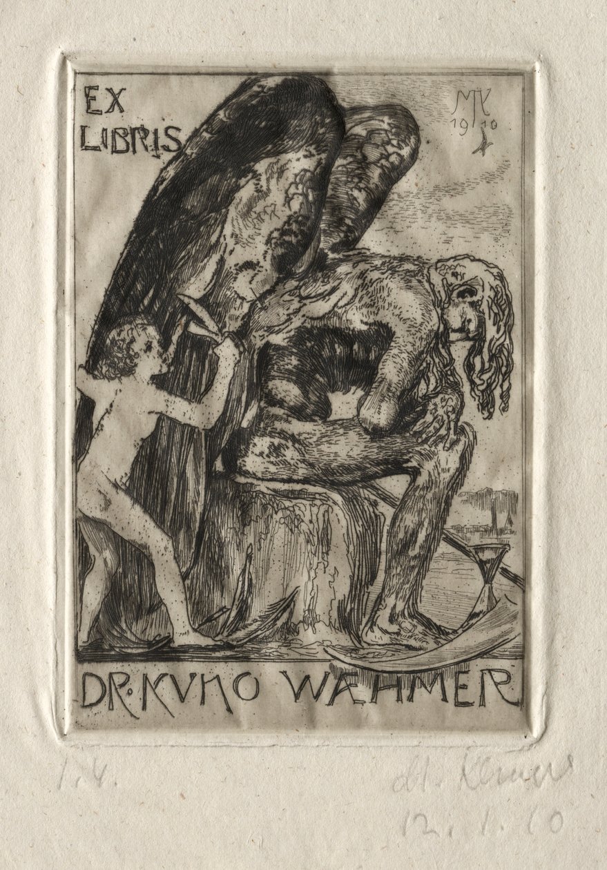 Ex Libris Dr. Kuno Waehmer, 1910 von Max Klinger