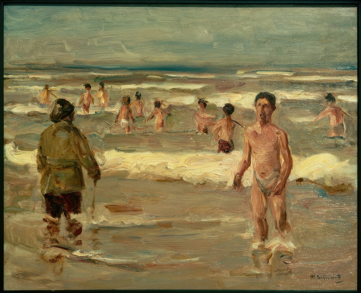 Badende Knaben im Meer von Max Liebermann