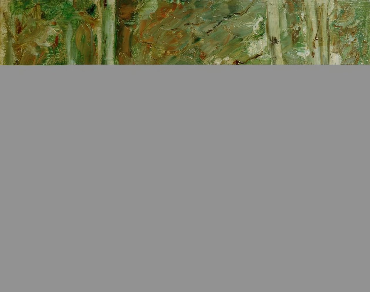 Birken am Wannseeufer nach Osten von Max Liebermann