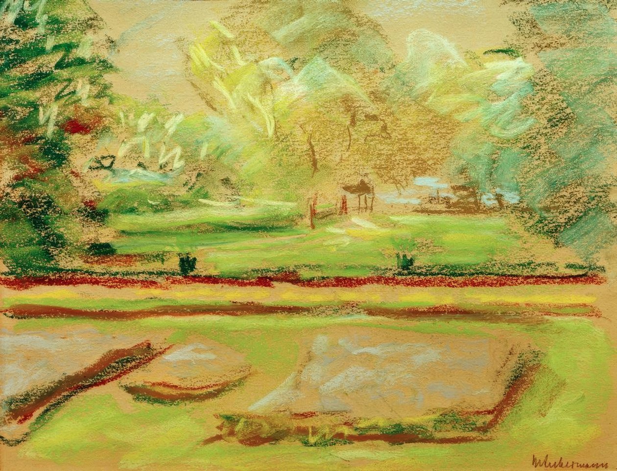 Blumenterrasse nach Nordosten von Max Liebermann