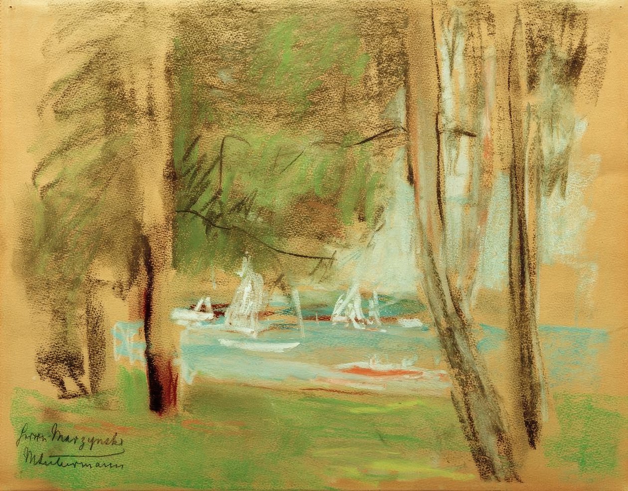 Boote am Wannsee von Max Liebermann