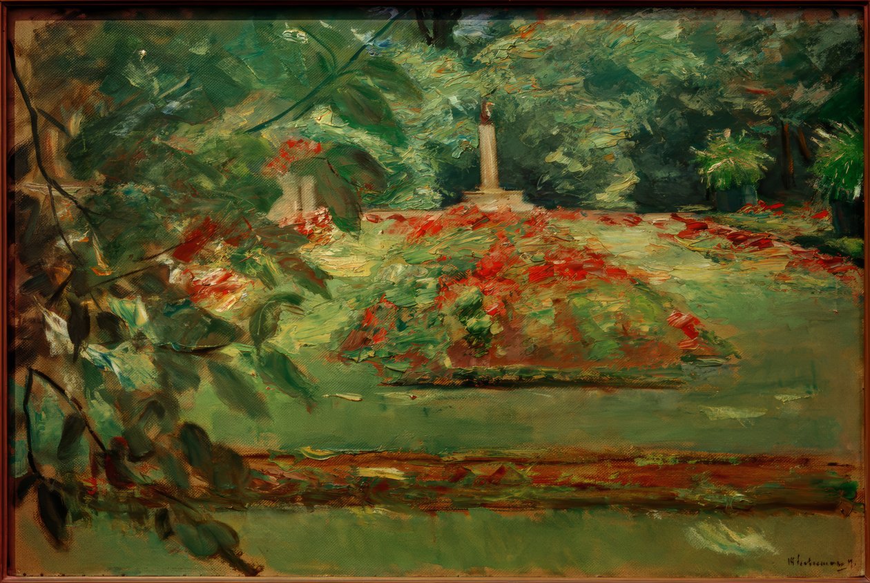 Die Blumenterrasse im Wannseegarten nach Norden von Max Liebermann