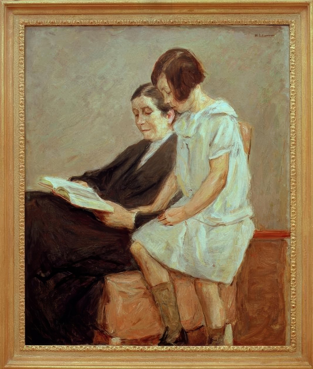 Die Gattin und Enkelin des Künstlers von Max Liebermann