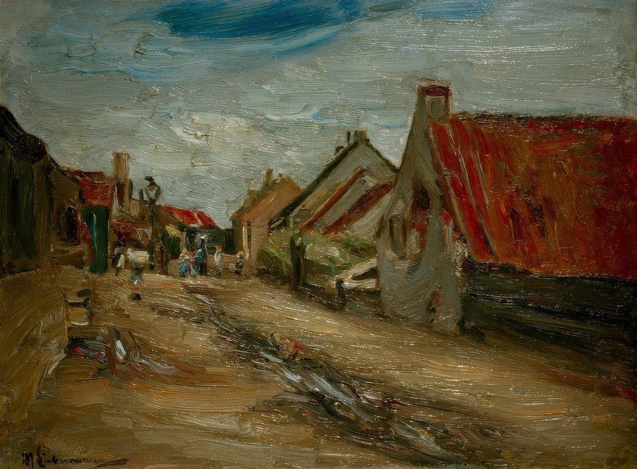 Dorfstraße in Holland von Max Liebermann